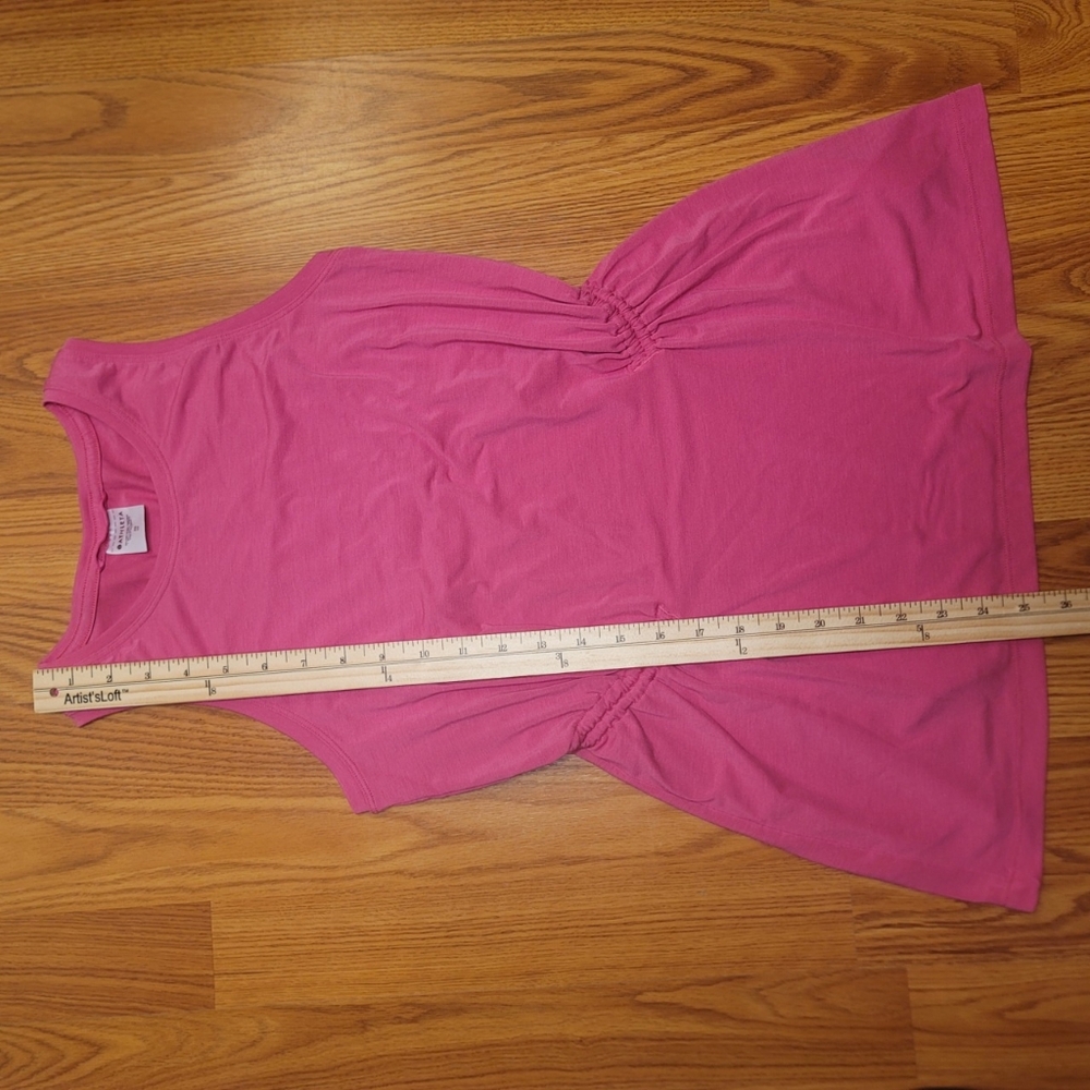 Athleta Air Out Cinch Tank Top Sz XS Salvia Pink Semi Fitted Long UPF 25+ Modal - Picture 7 of 16